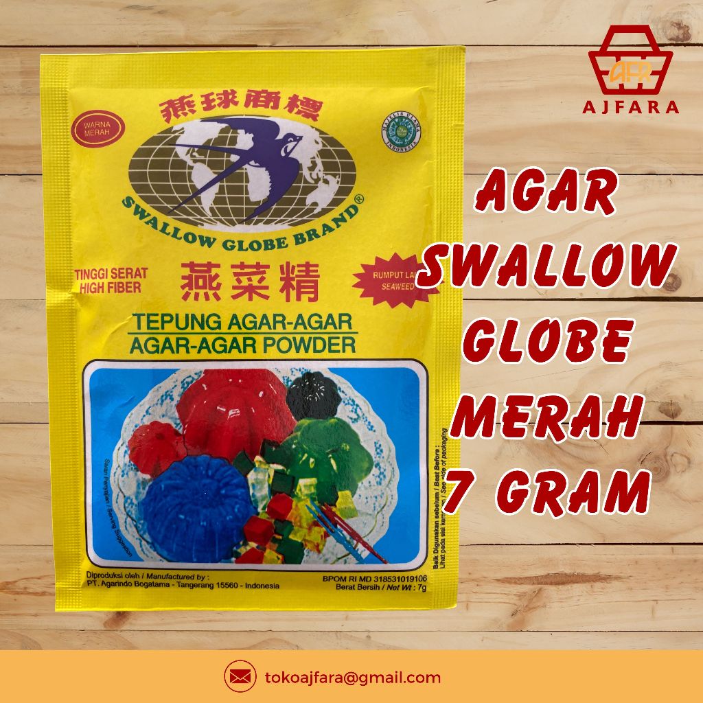 

Agar Swallow Globe Coklat, Merah, Hijau, atau Plan 7 gram