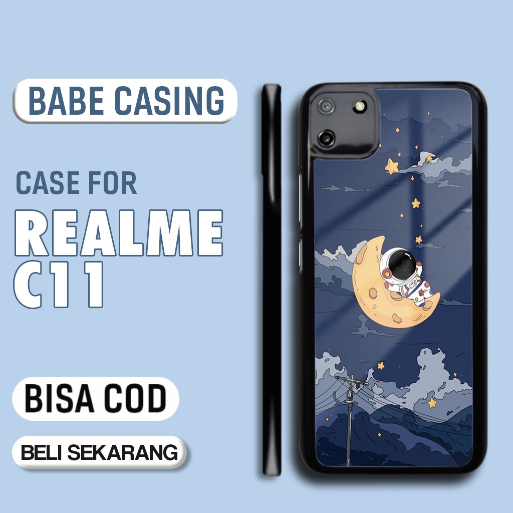 Case Realme C11 Terbaru - Casing Realme C11  - Motif Astronot - Hardcase Premium Glossy - Softcase H