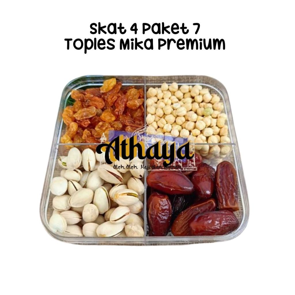 

Sajian grosir termurah - oleh oleh haji dan umroh sekat 4 / kacang arab+pistacio+kurma sukkari+kismis