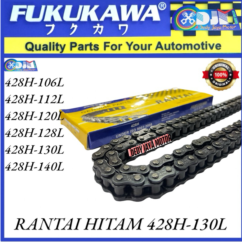 Rantai Motor Fukukawa Hitam Tebal 428H-106L Grand Supra CB 150R CBR150R Universal Original Fukukawa