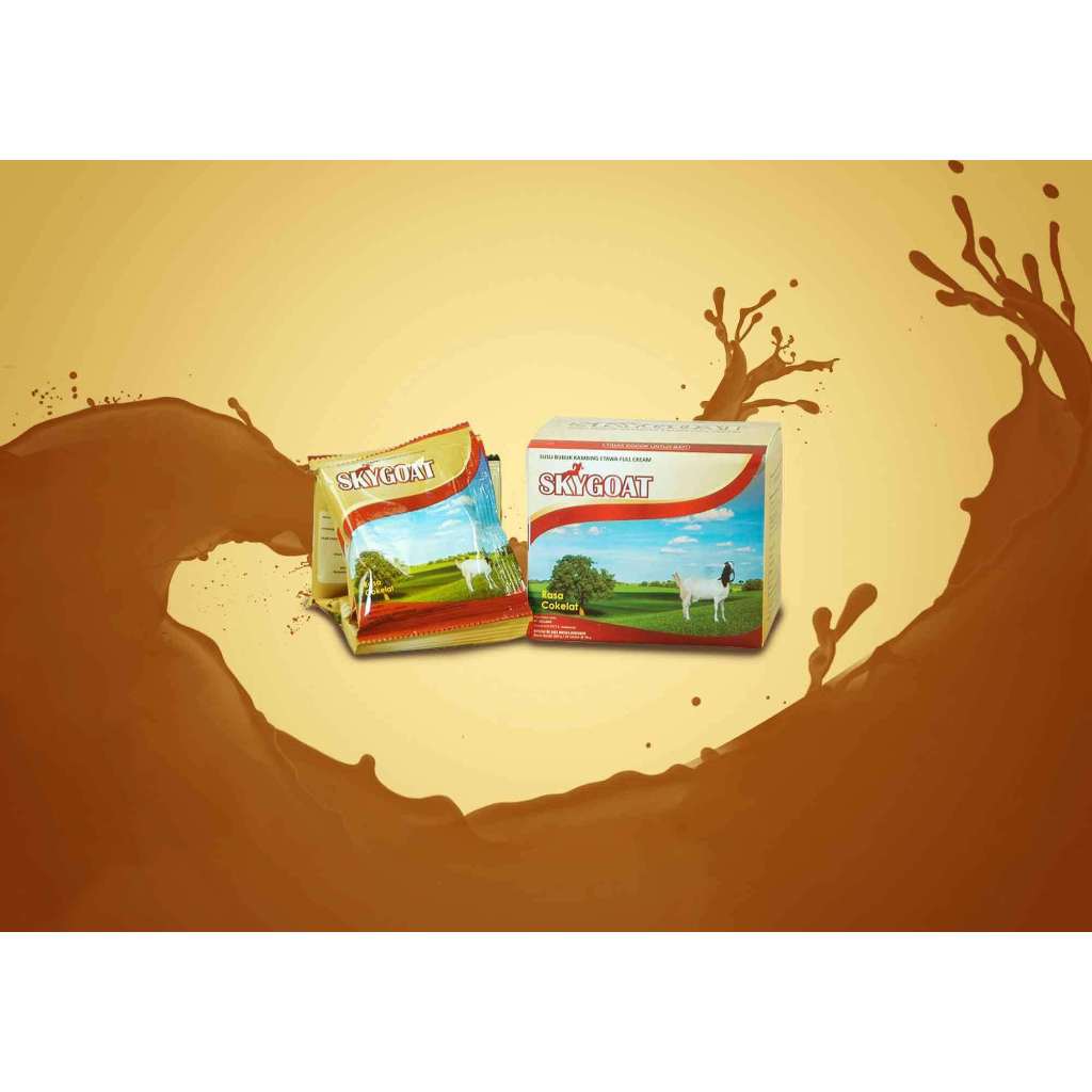 

susu kambing etawa skygoat coklat Original isi 10 sachet promo 4 box