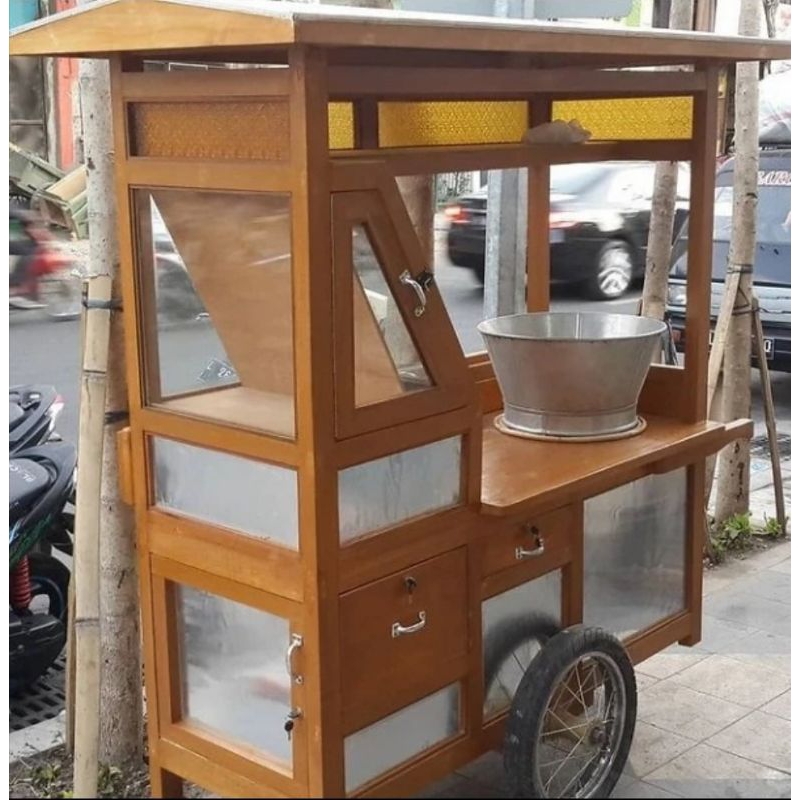 rombong kayu untuk jualan soto
