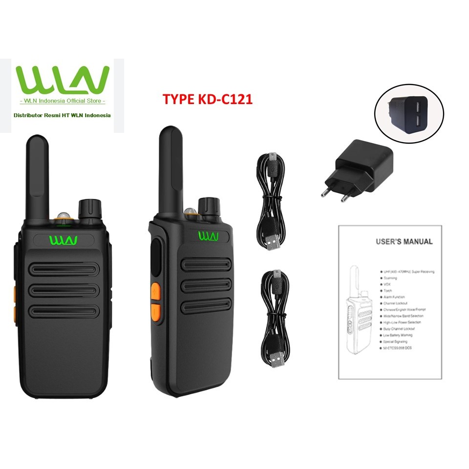 HT WLN KD C100 KD-C121 UHF 2Pcs Band HT WLAN Layar WLN 121