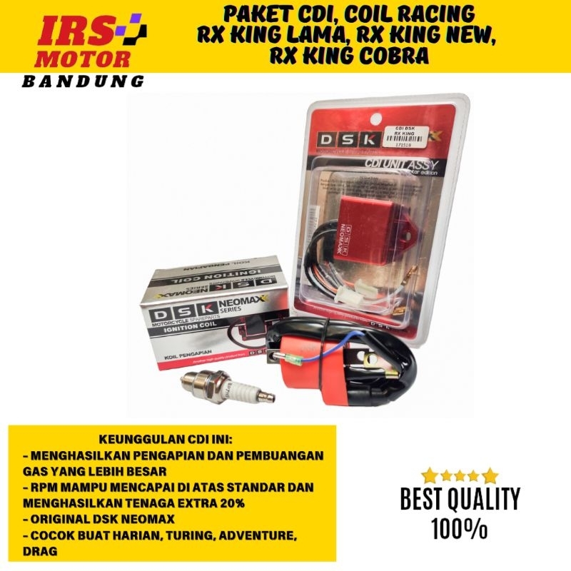 PAKET UPGRADE CDI KOIL RACING RX KING RXS SPESIAL RXK RXKING NEW PENGAPIAN BESAR TENAGA NAIK 20%