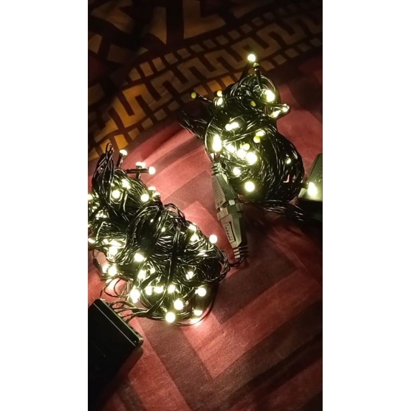 lampu hias LED 100 lampu 10 meter/ lampu natal tumblr