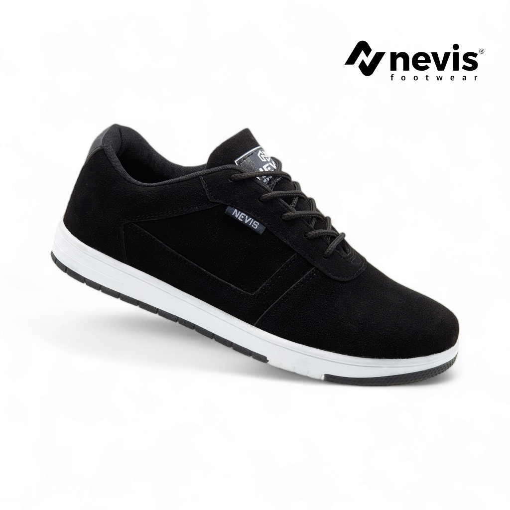 NEVIS Sepatu Sneakers Casual Pria Wanita Nvs 06 Kets Kasual Sekolah Kuliah Snekers Shoes Kerja Hitam