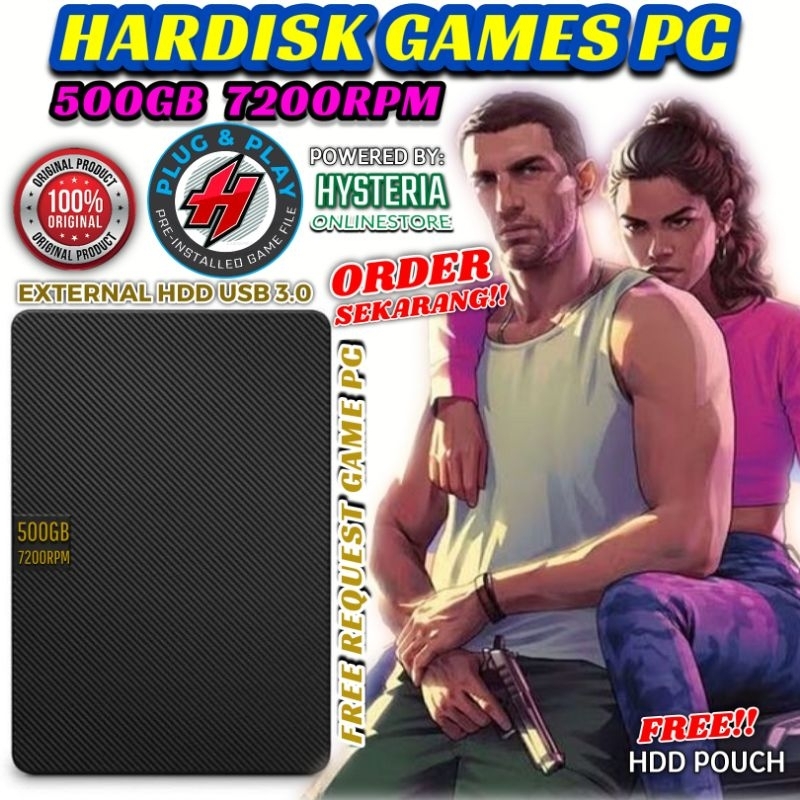 Hardisk Game PC 500Gb 7200RPM | HDD Eksternal | HDD Portable USB 3.0 Garansi