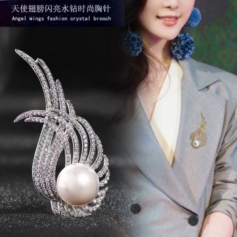 BROS BROOCH MUTIARA CANTIK LUCU BROSS HIJAB PIN BAJU