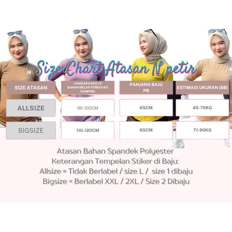 RB Warna Baru Atasan Baju Senam N Petir Nude (Hanya atasan Saja) bahan Spandek Polyster untuk