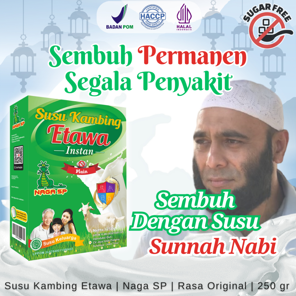 

Naga SP Susu Kambing Etawa No Sugar Tanpa Gula 250 Gram