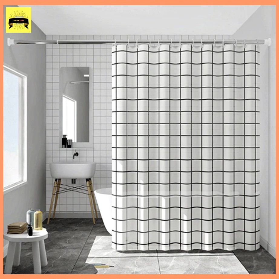 Siap Kirim Tirai Kamar Mandi Anti Air Tirai Plastik Kamar Mandi 18Cm Gorden Kamar Mandi Tirai Anti A