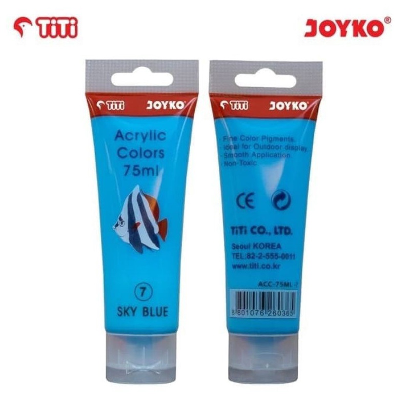 

NEW PROMO Acrylic Color Cat Akrilik Joyko TiTi ACC75ML7 Sky Blue Color Warna