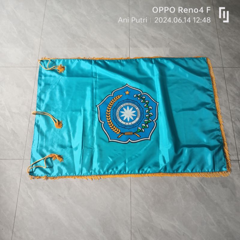 Bendera PKK kain satin. bendera PKK biru. bendera PKK ready stock