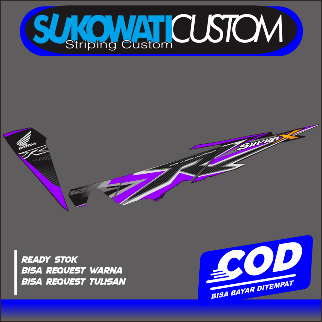 STRIPING SUPRA X 125 BATMAN VARIASI