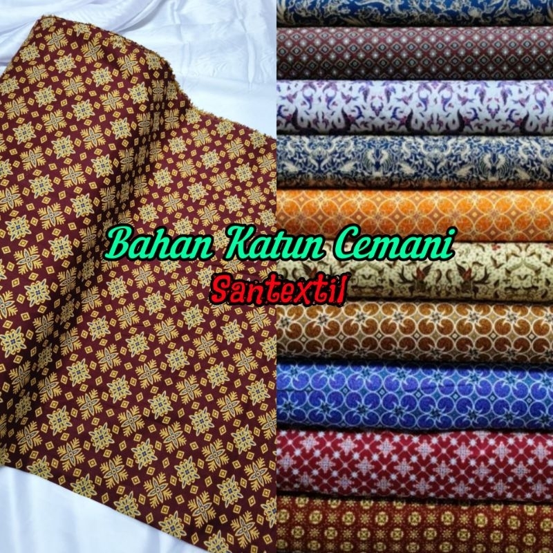 Kain BATIK KATUN CEMANI/BAHAN KATUN CEMANI/Harga Per ½(0,5) Meter