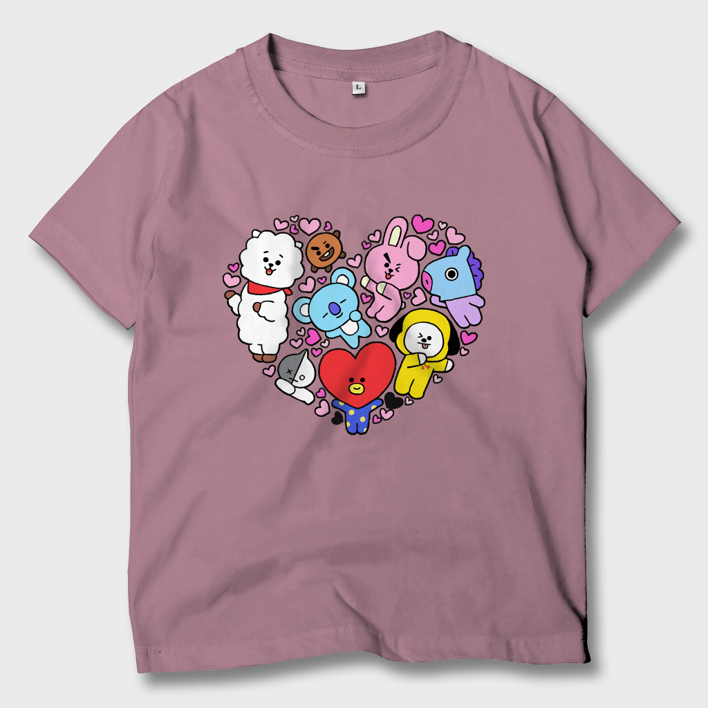 Baju Kaos Anak Kpop BTS BT21 Atasan Anak Laki-Laki Perempuan BT21-01