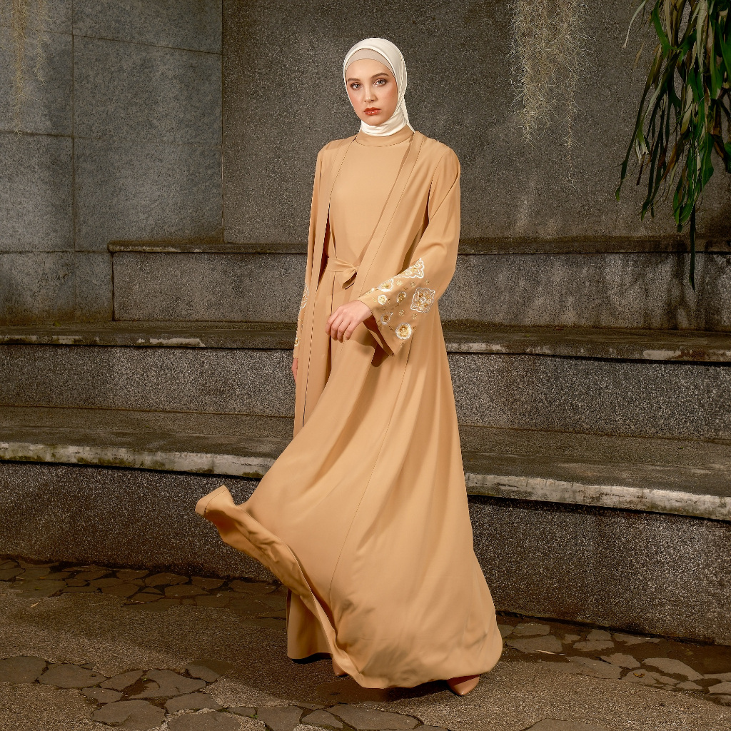 Shafira - Bashira Dress - Khaki | Gamis Muslim Panjang