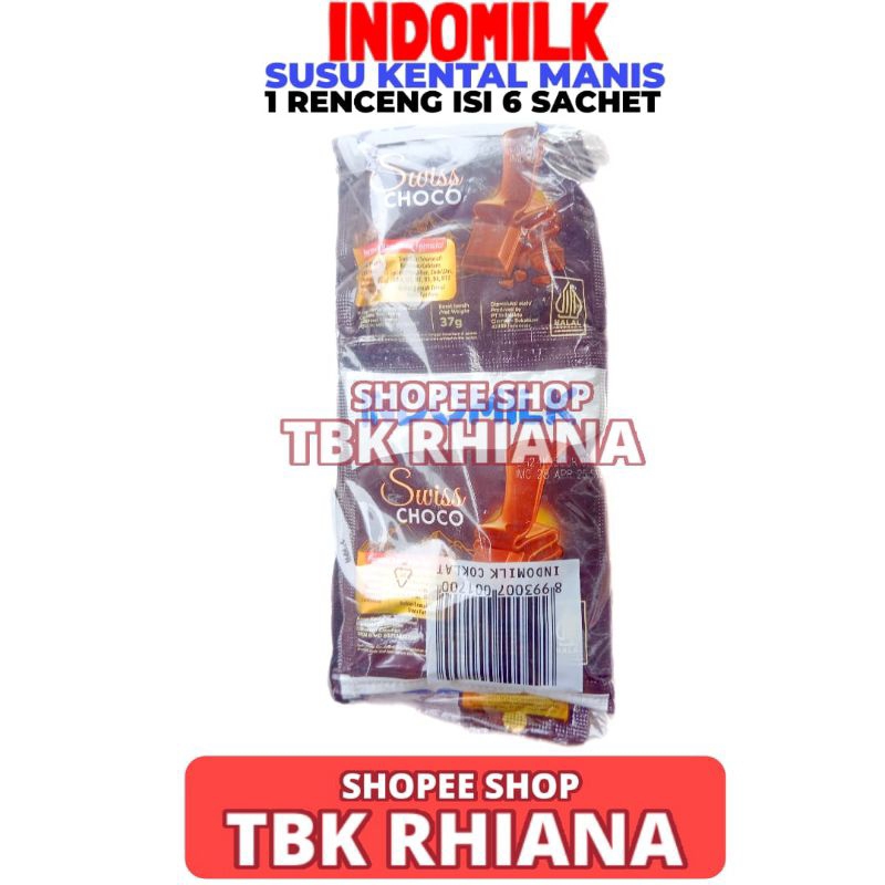 

Susu Kental Manis Cap Indomilk Coklat 1 Renceng Isi 6 Sachet 37GR