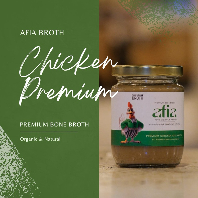 

Afia Chicken Premium Bone Broth Organic / BB Booster / Kaldu MPASI / Anti GTM / Kaldu tulang / Imun Booster