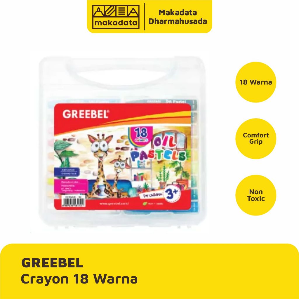 

CRAYON | KRAYON | OIL PASTEL GREEBEL ISI 18 WARNA