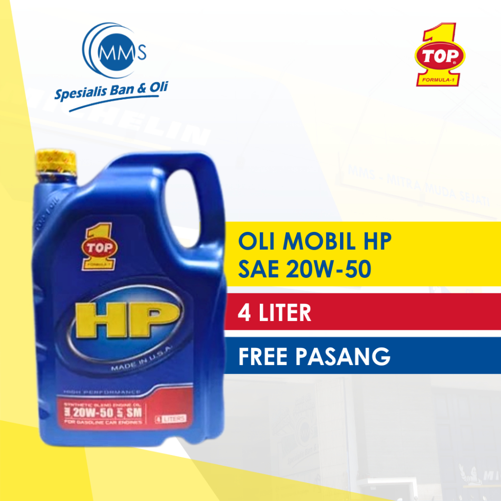 Oli Mobil TOP 1 HP SAE 20W-50 4 Liter