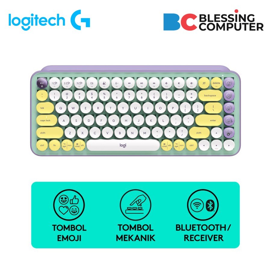 Keyboard Logitech POP Mechanical Wireless Daydream Mint 920-010578