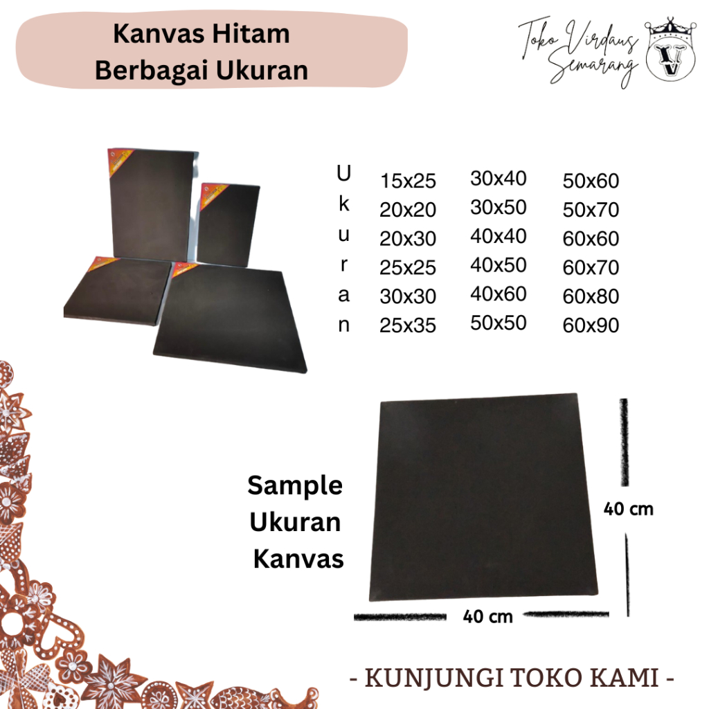 

Kanvas Lukis / Kanvas Hitam dengan Berbagai Ukuran dengan Kualitas Terjamin