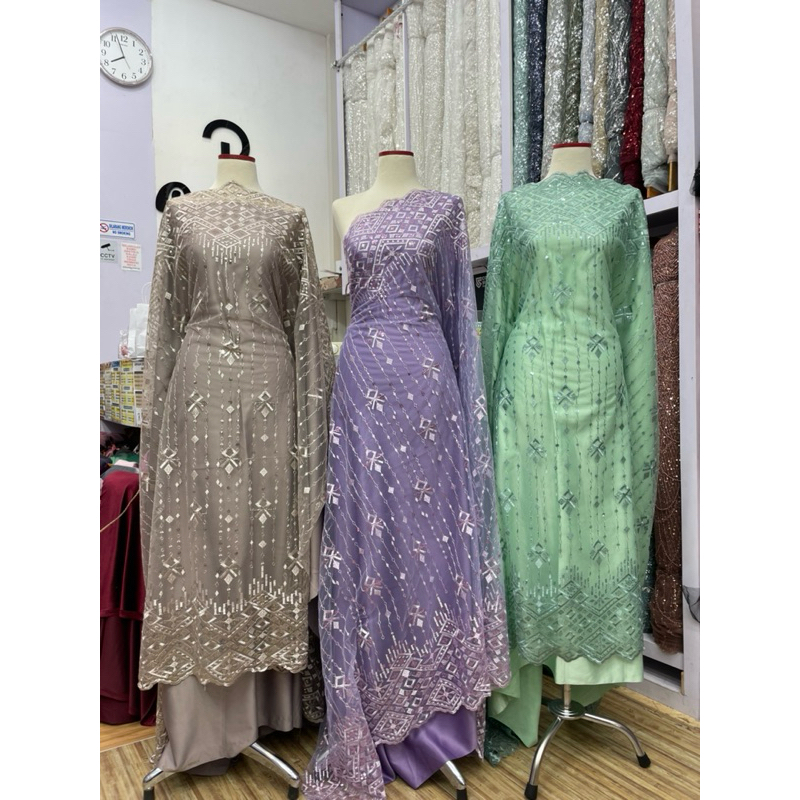 brokat kondangan / tille pesta / brokat pesta / brokat lamaran / brokat biru