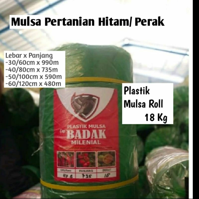 Mulsa Pertanian Hitam Perak Cap Badak 18 Kg
