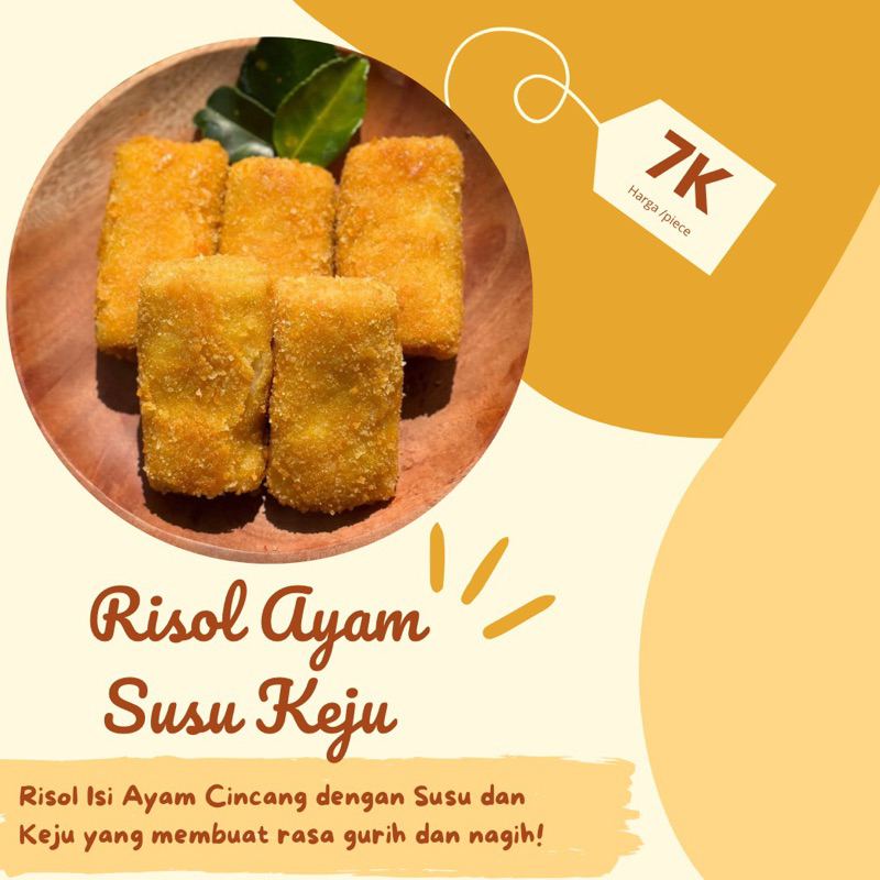 

RISOL AYAM SUSU KEJU FROZEN FOOD CEMILAN ENAK KEJU QUICKMELT