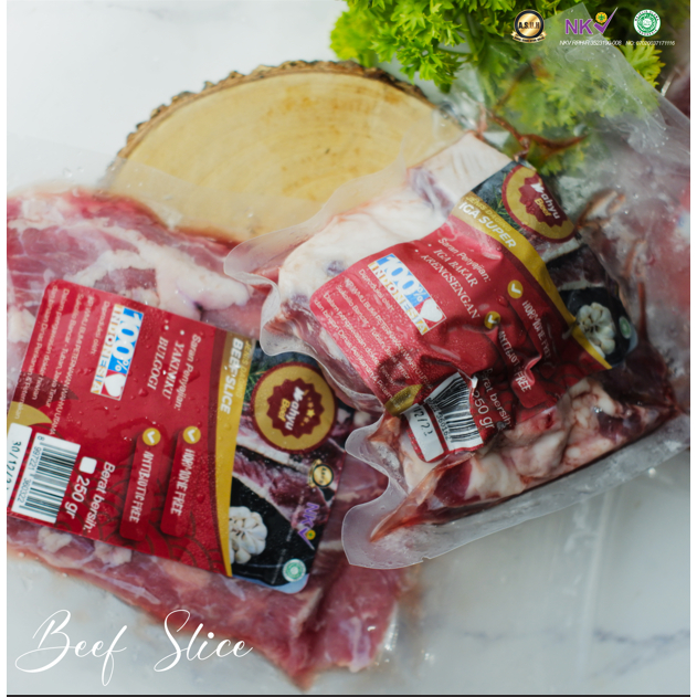 

Beef Slice (Fat) 250 gram WAHYU BEEF - MPASI - Daging Organik - Grass Fed