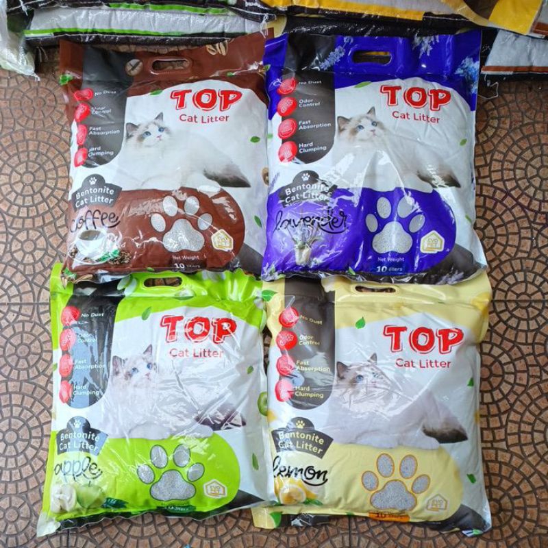 PASIR TOP 10L PASIR KUCING GUMPAL WANGI TOP