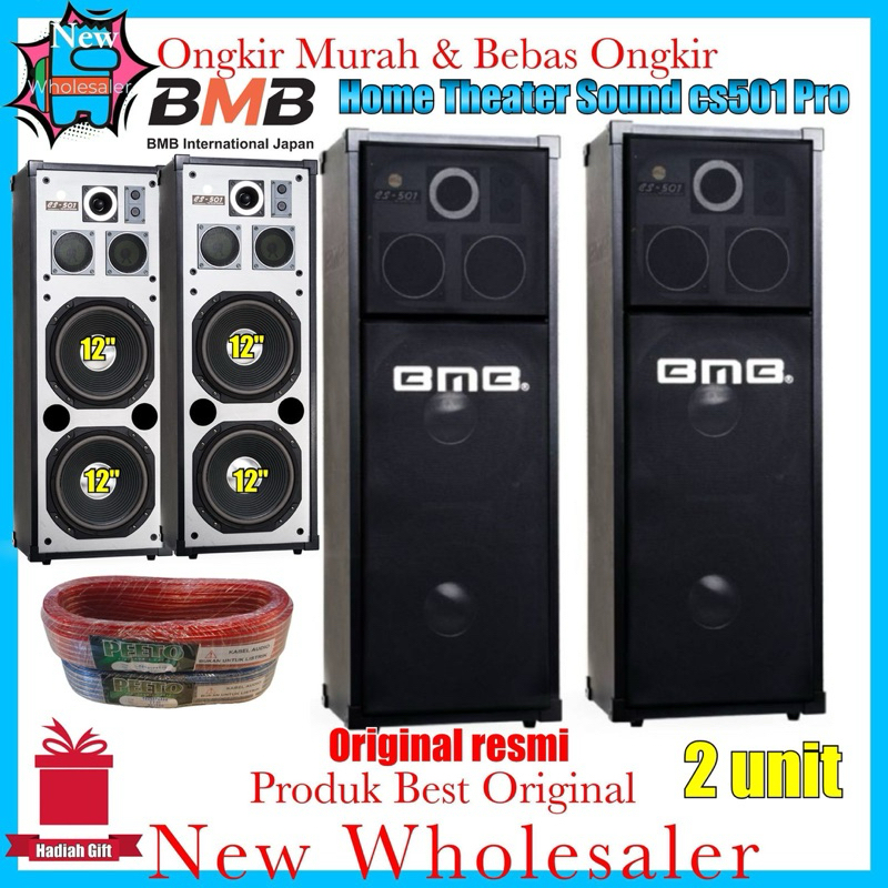 Speaker Karaoke home Theater 12 inch Double Tingkat x 2 Bmb Cs501New Original