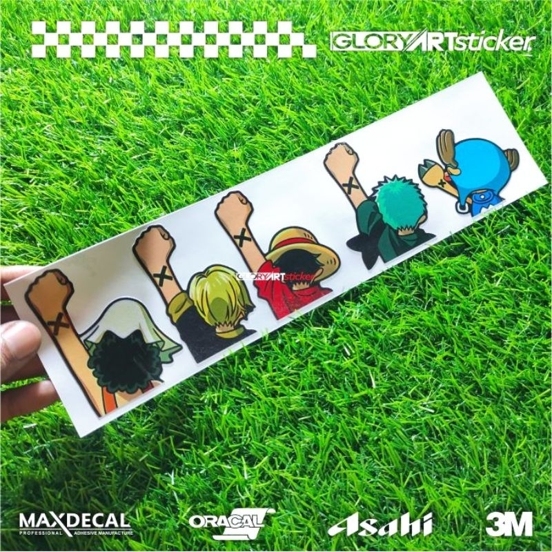 

Stiker pack One Piece 5 karakter Monkey D.Luffy Roronoa Zoro Usop Sanji Tony Chopper
