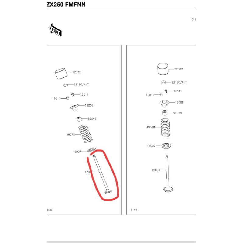 PAYUNG KLEP EXHAUST KAWASAKI ZX25R ZX25RR ZX25 R ZX25 RR ZX 25R ZX 25RR ORIGINAL KAWASAKI