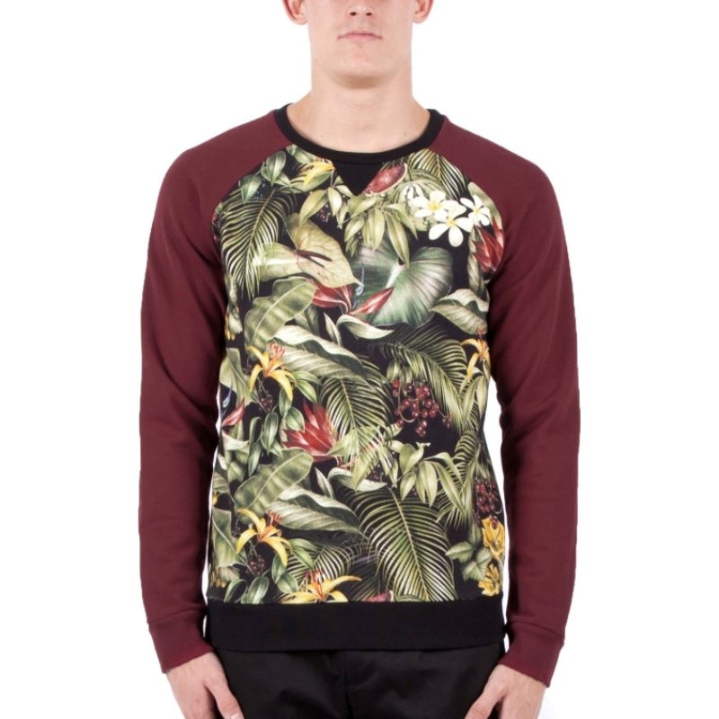 AMI Alexandre Mattiussi Multicolor Print Tropical Sweater