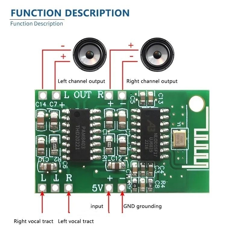CA-8469 5V Bluetooth Amplifier Module PAM8403 Amplifier+CA-6928 5.0 Bluetooth