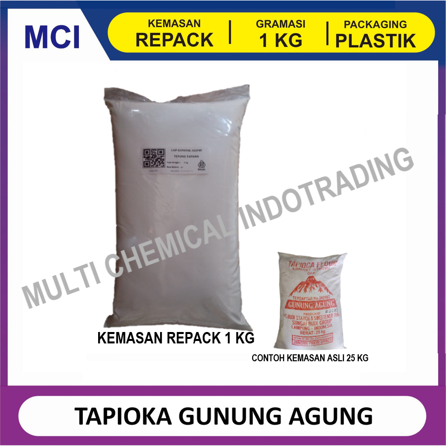 

TEPUNG TAPIOKA GUNUNG AGUNG - REPACK 1 KG