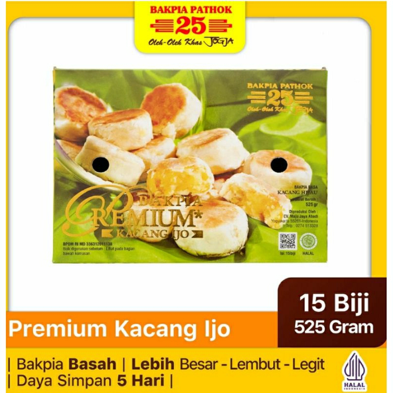 

Bakpia Pathok 25 Premium Basah Kacang Hijau