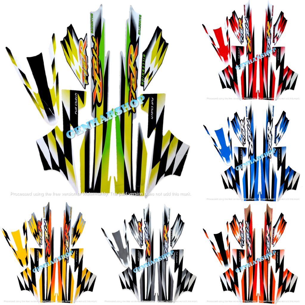 STIKER STRIPING LIS BODY MOTOR YAMAHA F1ZR MILENIUM 2000 STANDAR FULL SET