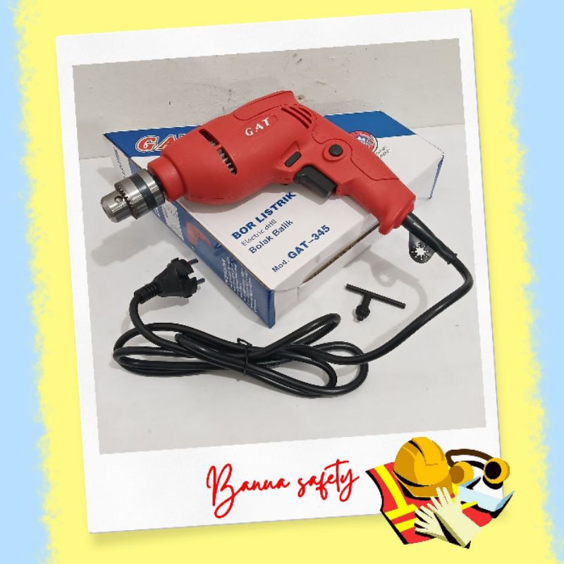MESIN BOR LISTRIK GAT 345 10MM PUTARAN kanan kiri / Bolak-balik | mesin bor tangan
