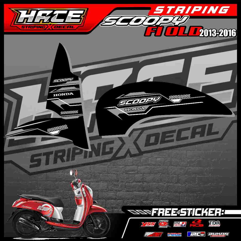 627 STRIPING STICKER  SCOOPY FI 2013-2016 - STRIPING STICKER SCOOPY FI 2013-2016 SIMPLE GRAFIK