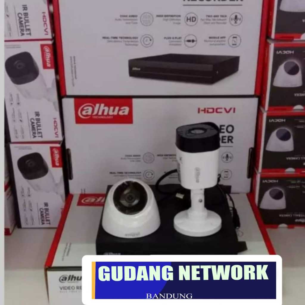 Paket Kamera CCTV 2 CHANNEL 2 Kamera 2MP + DVR 4 CHANNEL 2MP 1080P_GNB