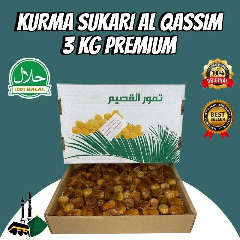 

Kurma Sukari Premium Al-Qasim/NR 3kg Original 100% Best Seller