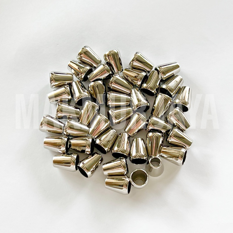 Stopper Bell Lobi Besi Bandul Ujung Tali Jaket Hoodie Croom per Biji