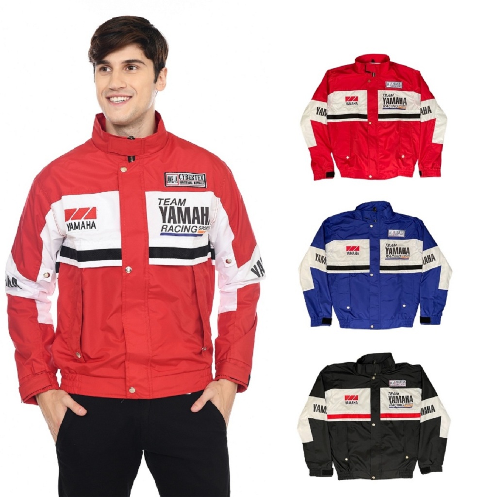 Jaket Yamaha Columbia Merah Biru Motor Pria Vixion Rx king Nmax Mio