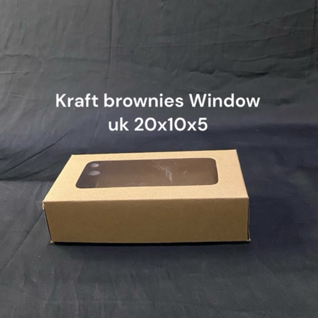 

Dus Kraft brownies Window uk 20x10x5