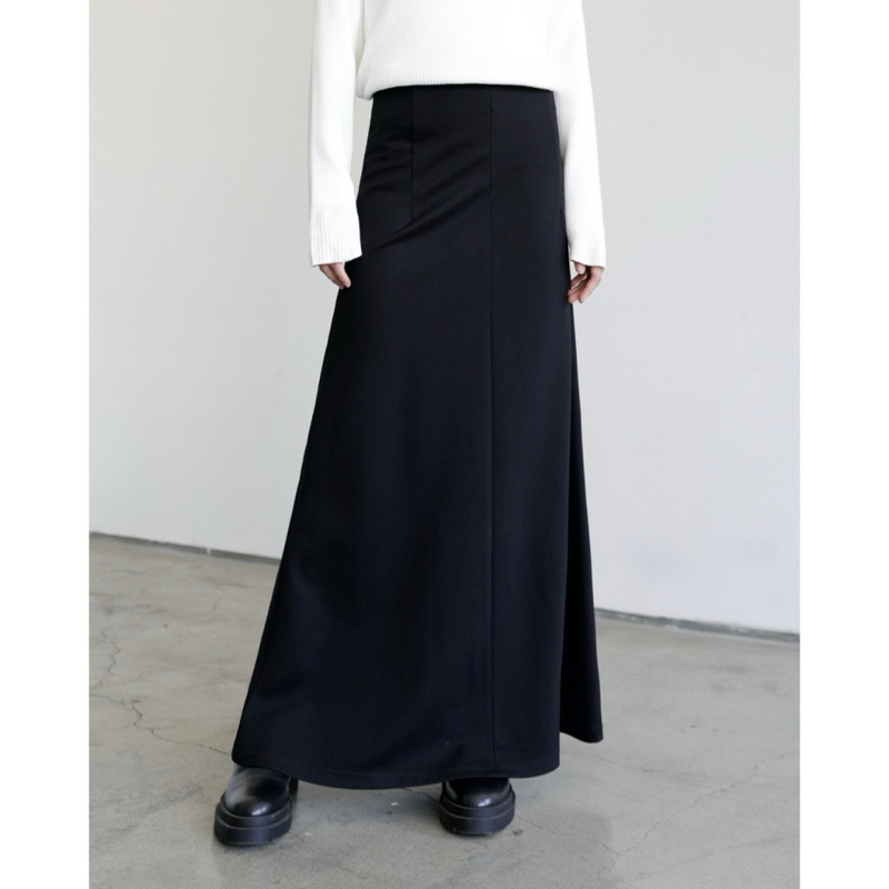 Preloved Saba Modest Zip Maxi Skirt Black size S/M