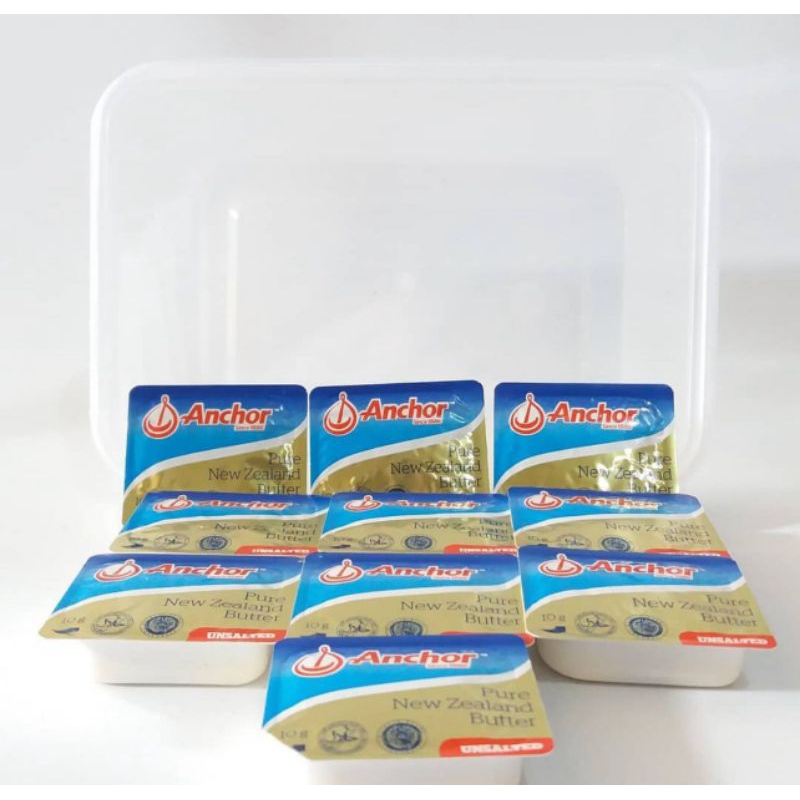 

ANCHOR SALTED UNSALTED BUTTER ISI 10Pcs | BAHAN MPASI BAYI | BUTTER BAYI BB BOOSTER ANAK