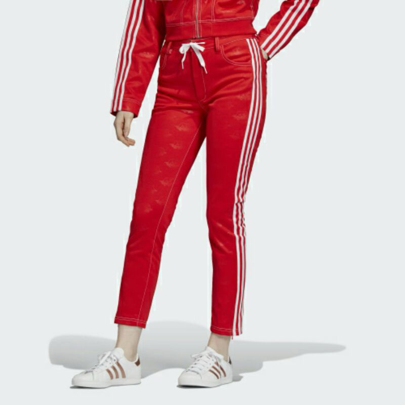 Adidas Track Pants Women Red Original